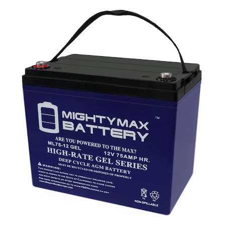 12V 75AH GEL Battery Replaces Teftec Wheelchair T1200F Series,AT264F1